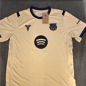 Nike FC Barcelona Away Jersey - Cream with Navy Accents